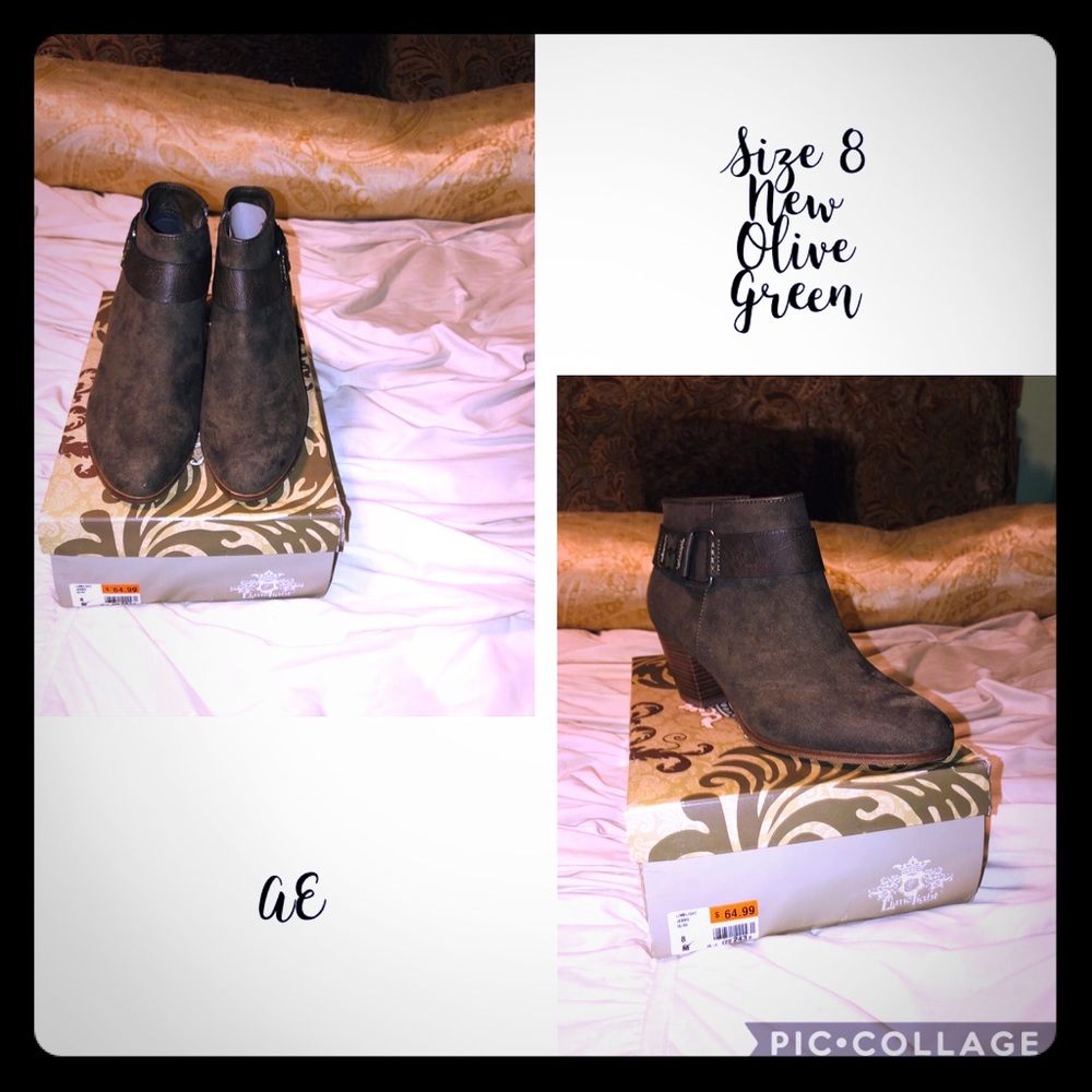 New Olive Green Size  8 Woman Booties
